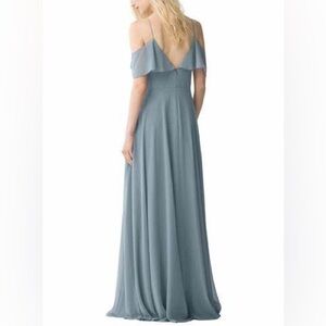 Jenny Yoo New NWT blue chiffon maxi dress prom, wedding